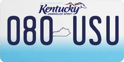 KY license plate 080USU