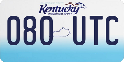 KY license plate 080UTC