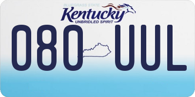 KY license plate 080UUL