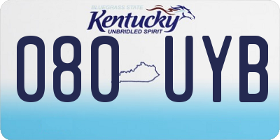 KY license plate 080UYB