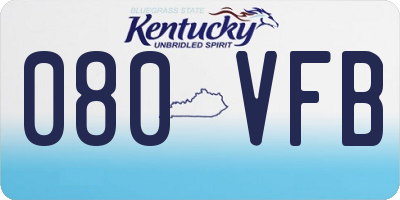 KY license plate 080VFB