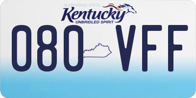 KY license plate 080VFF