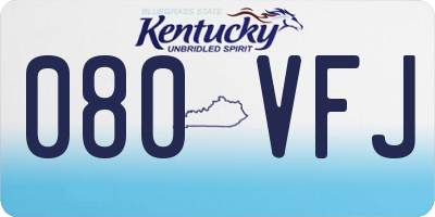 KY license plate 080VFJ