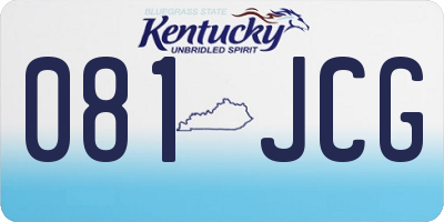 KY license plate 081JCG