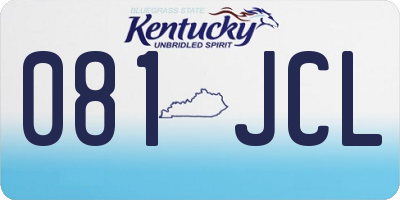 KY license plate 081JCL