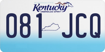 KY license plate 081JCQ