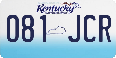 KY license plate 081JCR