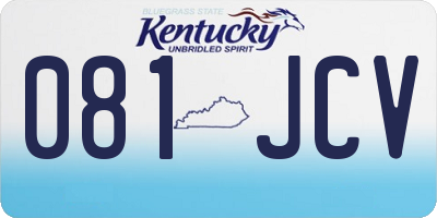 KY license plate 081JCV