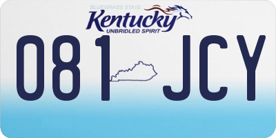 KY license plate 081JCY