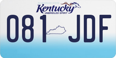 KY license plate 081JDF