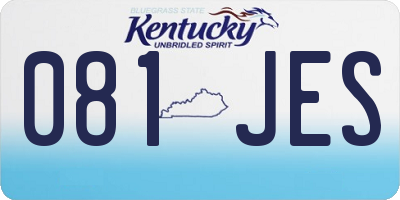 KY license plate 081JES