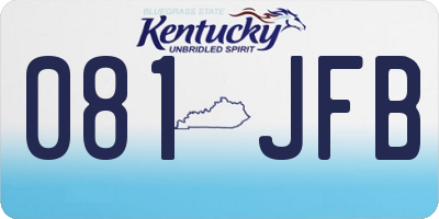 KY license plate 081JFB