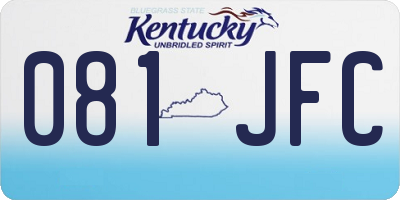 KY license plate 081JFC