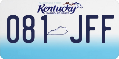 KY license plate 081JFF