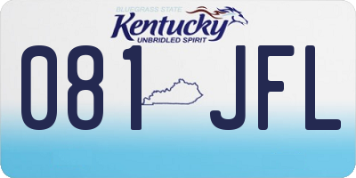 KY license plate 081JFL