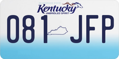 KY license plate 081JFP