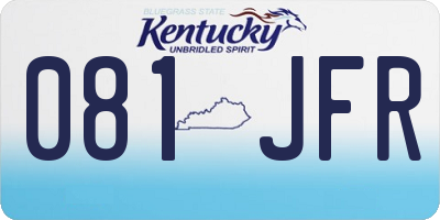 KY license plate 081JFR