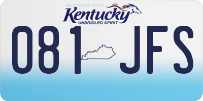 KY license plate 081JFS