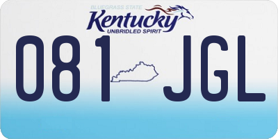 KY license plate 081JGL