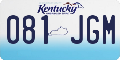 KY license plate 081JGM
