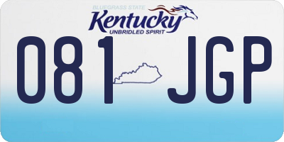 KY license plate 081JGP