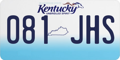 KY license plate 081JHS