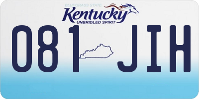 KY license plate 081JIH