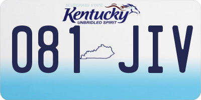 KY license plate 081JIV