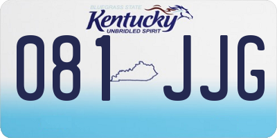 KY license plate 081JJG