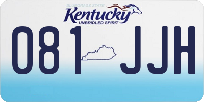 KY license plate 081JJH