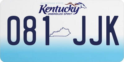 KY license plate 081JJK