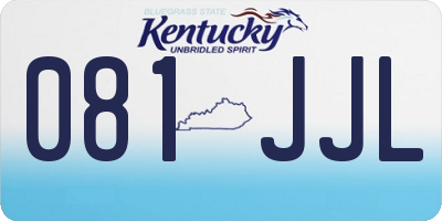 KY license plate 081JJL