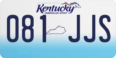 KY license plate 081JJS