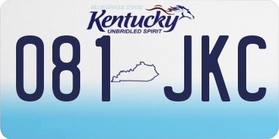 KY license plate 081JKC