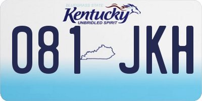 KY license plate 081JKH