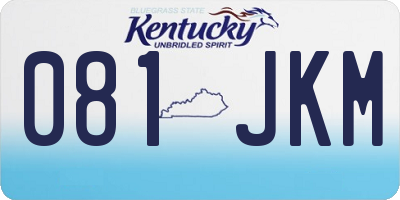 KY license plate 081JKM