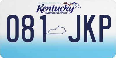 KY license plate 081JKP