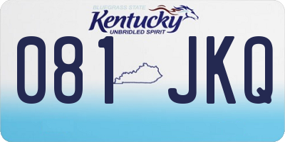 KY license plate 081JKQ