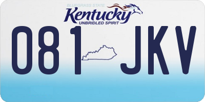 KY license plate 081JKV