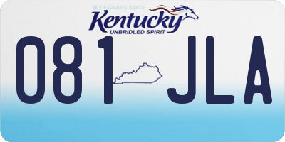 KY license plate 081JLA