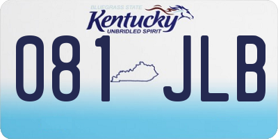 KY license plate 081JLB