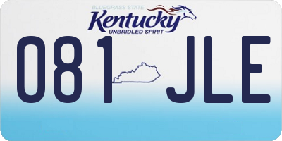 KY license plate 081JLE