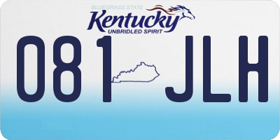 KY license plate 081JLH