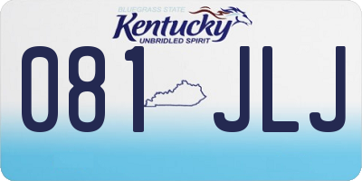 KY license plate 081JLJ