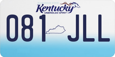 KY license plate 081JLL