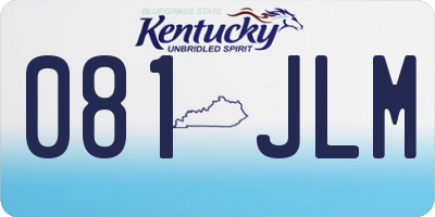 KY license plate 081JLM