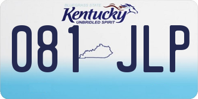 KY license plate 081JLP