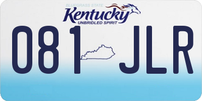 KY license plate 081JLR