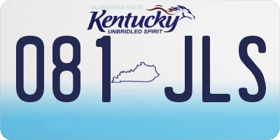 KY license plate 081JLS