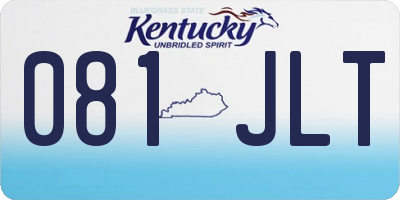 KY license plate 081JLT